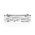 Platinum Diamond Band Ring Size  0.14CT