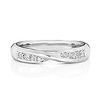 Platinum Diamond Band Ring Size  0.14CT