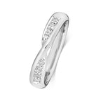 Platinum Diamond Band Ring Size  0.14CT