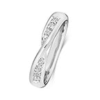 Platinum Diamond Band Ring Size  0.14CT
