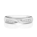 Platinum Diamond Band Ring Size  0.16CT