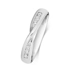 Platinum Diamond Band Ring Size  0.16CT