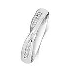 Platinum Diamond Band Ring Size  0.16CT