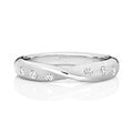 Platinum Diamond Band Ring Size  0.13CT