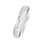 Platinum Diamond Band Ring Size  0.13CT