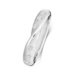 Platinum Diamond Band Ring Size  0.13CT