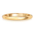 18ct Yellow Gold 2mm D Shape Wedding Band