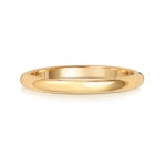 18ct Yellow Gold 2mm D Shape Wedding Band