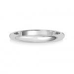 18ct White Gold 2mm D Shape Wedding Band