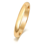 18ct Yellow Gold 2.5mm D Shape Wedding Band
