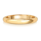18ct Yellow Gold 2.5mm D Shape Wedding Band