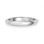 18ct White Gold 2.5mm D Shape Wedding Band