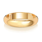 18ct Yellow Gold 4mm D Shape Wedding Band