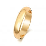 18ct Yellow Gold 4mm D Shape Wedding Band