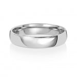 18ct White Gold 4mm Court Wedding Band