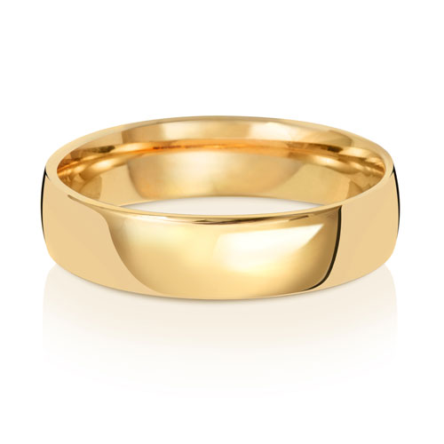 18ct Yellow Gold 5mm Court Wedding Band