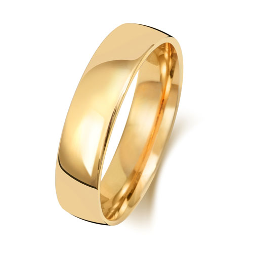 18ct Yellow Gold 5mm Court Wedding Band