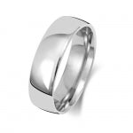 18ct White Gold 6mm Court Wedding Band