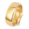 18ct Yellow Gold 7mm Court Wedding Band