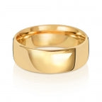 18ct Yellow Gold 7mm Court Wedding Band