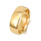 18ct Yellow Gold 7mm Court Wedding Band