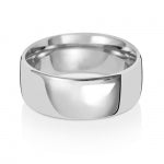 18ct White Gold 8mm Court Wedding Band