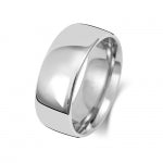 18ct White Gold 8mm Court Wedding Band
