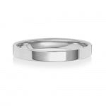 18ct White Gold 2.5mm Flat Court Wedding Band
