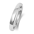 Band Priodas Meddal 2.5mm Aur Gwyn 18ct