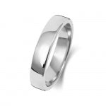 18ct White Gold 4mm Soft Court Wedding Band
