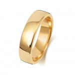 18ct Yellow Gold 5mm Soft Court Wedding Band