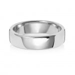 18ct White Gold 5mm Soft Court Wedding Band