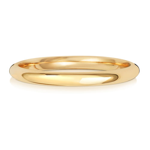 Band Priodas Llys Aur Melyn 18ct 2mm WQ161L
