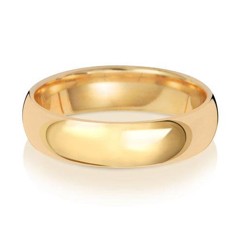 18ct Yellow Gold 5mm Court Wedding Band