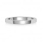 18ct White Gold 2mm Flat Wedding Band