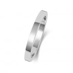 18ct White Gold 2mm Flat Wedding Band