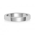 18ct White Gold 3mm Flat Wedding Band