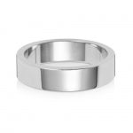 18ct White Gold 5mm Flat Wedding Band
