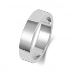 18ct White Gold 5mm Flat Wedding Band