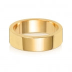 18ct Yellow Gold 6mm Flat Wedding Band