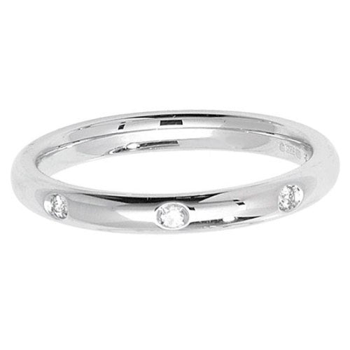 18ct White Gold  Court Wedding Band