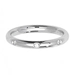 18ct White Gold  Court Wedding Band