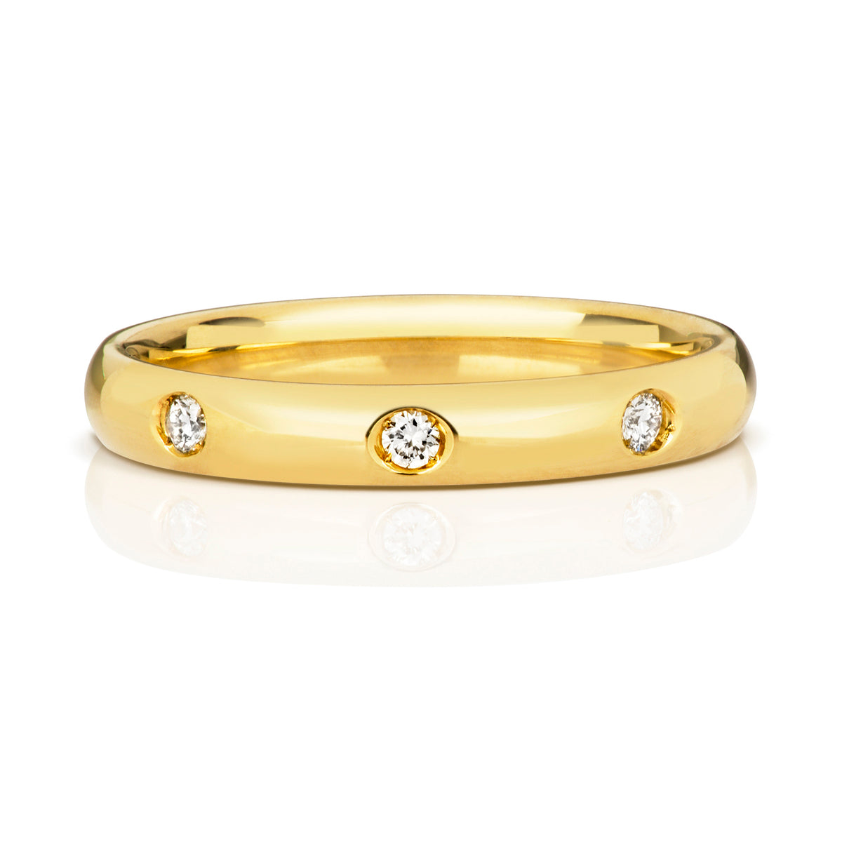 18ct Yellow Gold  Court Wedding Band