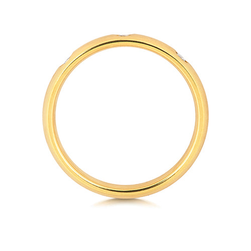 18ct Yellow Gold  Court Wedding Band