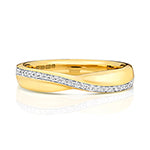 18ct Yellow Gold Diamond Band Ring 0.09 CT