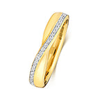 18ct Yellow Gold Diamond Band Ring 0.09 CT