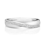 18ct White Gold Diamond Band Ring 0.09 CT