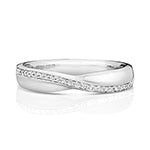 18ct White Gold Diamond Band Ring 0.09 CT