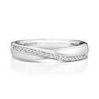 18ct White Gold Diamond Band Ring 0.09 CT
