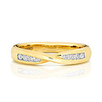 9ct Yellow Gold Diamond Band Ring 0.16 CT